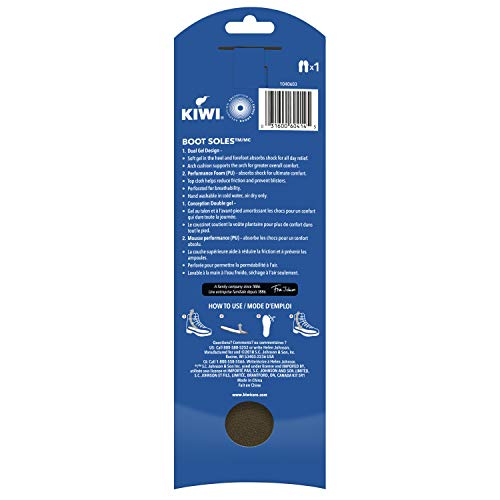 KIWI Shoe Insoles and Inserts for All Day Support , Performance Foam Absorbs Shock for Ultimate Comfort , Gel , Boots , Men 8-132