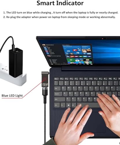 Image of FACTOTECH USB C to Smart Tip Connector 4.5 x 3.0mm for HP Laptop 100w PD Converter USB C to Smart Tip Connector