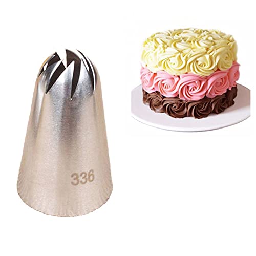 2 STKS/Set Drop Rose Bloem Afmeting Iking Piping Nozzle Gras Gebak Tips Metalen Cream Cake Decorating Gereedschap… - Image 3