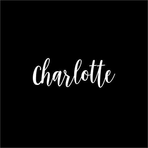 Vinilo Decorativo para Pared Nombre 'Charlotte' 12" x 39" miniatura 4