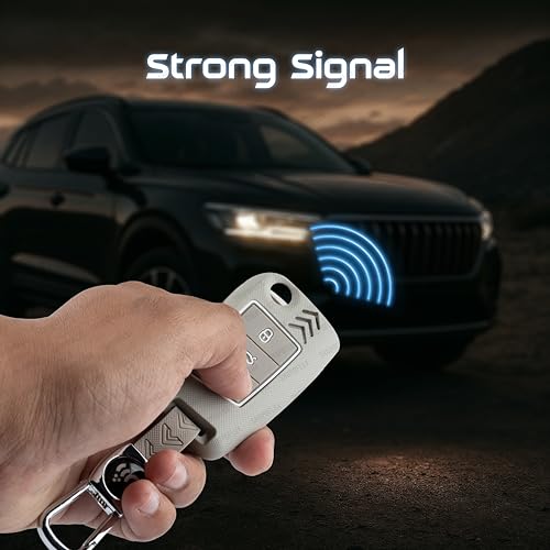 Image of SHOPOFLUX Metal Key Cover Compatible for Skoda & Volkswagen Cars Kylaq | Slavia | Kushaq | Octavia | Virtus | Taigun | Tiguan | T Roc 3 Button Flip Key