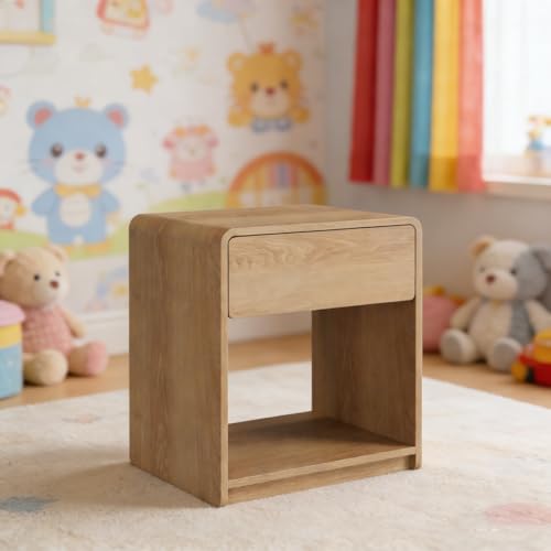 LCNDKF 2 Matching Nightstands, Symmetrical Bedside Table Set for King & Queen Size Beds