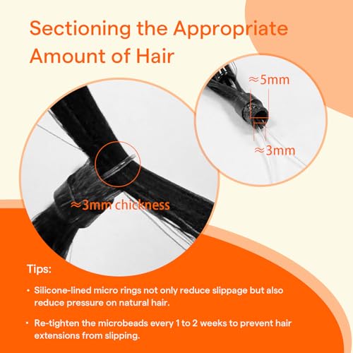Image of Full Shine Micro Link Hair Extensions Human Hair 18 Inch 50g 50s