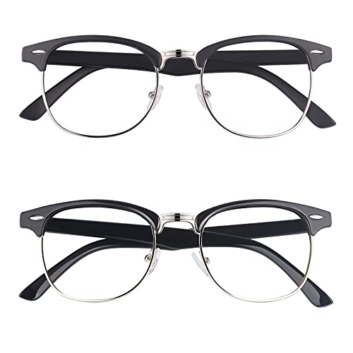 Image of Happy Store CN56 Vintage Inspired Classic Horn Rimmed Nerd UV400 Clear Lens Glasses