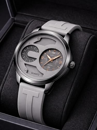 Image of CERO Men's Quartz Watch | Prime Collection Dual Dial | Silicone Strap | Analogue | Sporty Style