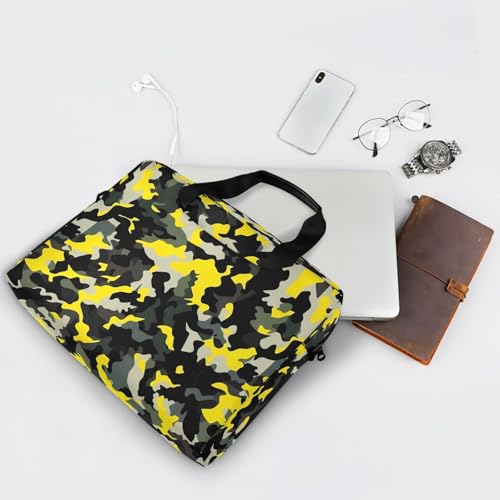 Maletín portátil para laptop 15.6 pulg negro y amarillo miniatura 7