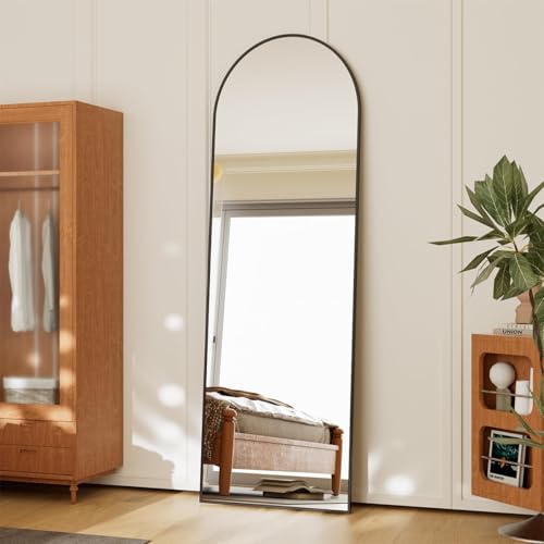 Image of Koonmi 56x21 Arched Full Length Mirror, Floor Mirror with Stand
