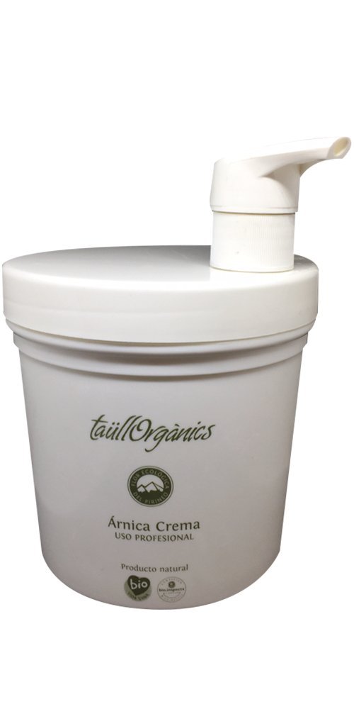 Taüll Orgànics - Crema Masaje de Árnica Montana | 1000ML, con Dosificador, Alto Contenido en Extracto de Árnica, 100% Ecológico, Antiinflamatorio Natural, para Dolores Musculares y de Articulaciones