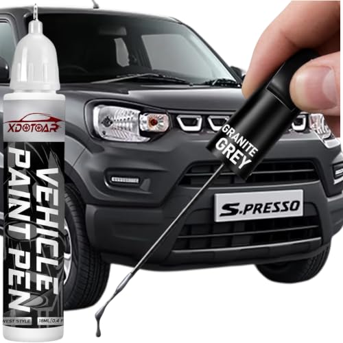 Image of XDOTOAR Car Touch Up Paint Pen for Maruti Suzuki S-PRESSO GRANITE GREY (ZTN) | Factory Color Matched 2K Paint Technology | Car Scratch Remover & Paint Chip Repair | Quick Dry Formula | Rust Protection | 18ml