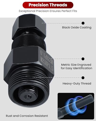 ATPEAM 10tlg Polradabzieher Set, Polrad Abzieher für Auto und Motorrad, Universelles Abzieher Werkzeug für Flywheel, kompatibel mit Kawasaki, Honda, Suzuki
