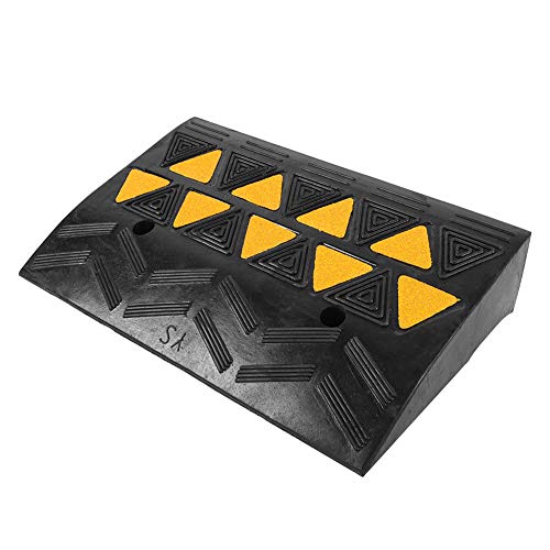 ebtools 2 piezas rampa para escalón de aceras, goma rampa, antideslizante, resistente...