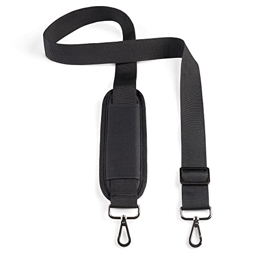 Correa Negra Repuesto para Bolsos - Correa Bolso Bandolera Ajustable y Antideslizante - Asa con Almohadilla para Laptop, Maletín, Bandolera