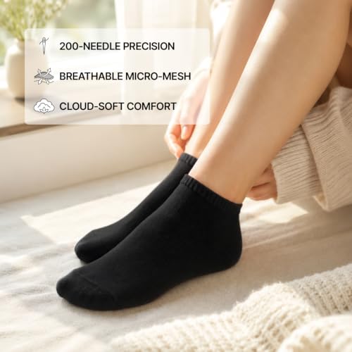 Image of MONFOOT Men's /Women's 10-20 Pairs Thin Cotton Low Cut Ankle Socks, Multipack