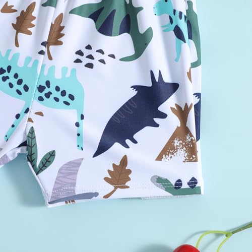 Image of Ohrwurm Baby Boy Swim Trunks Cartoon Print Elastic Waist Swimming Shorts Beach Board Bathing Suit Swimwear
