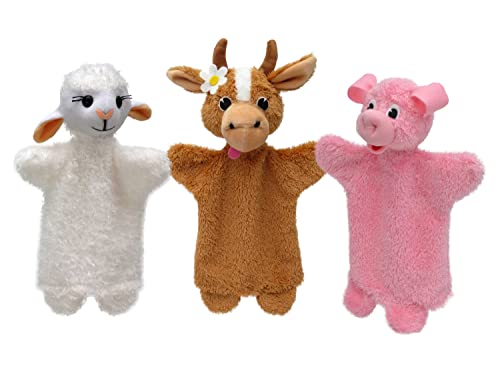 Marionnettes à main cochon et mouton pour calmer les pleurs et canaliser l'énergie