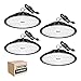 4*200W UFO Projecteur LED, bapro Projecteur Chantier 20000LM, IP65 Ultra-Mince High Bay Lumière 6500K Plafonnier éclairage de Plafond, Exterieur Interieur Floodlight pour Garage Usine Atelier Gymnase