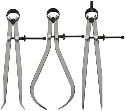 3 Piece Spring Caliper / Divider Set, 8 inches Inside Spring Outside Divider Caliper Set, Calipers Measuring Tool for Wood Turning Lathe Projects