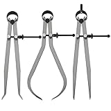 3 Piece Spring Caliper/Divider Set, 8 inches Inside Spring Outside Divider Caliper...