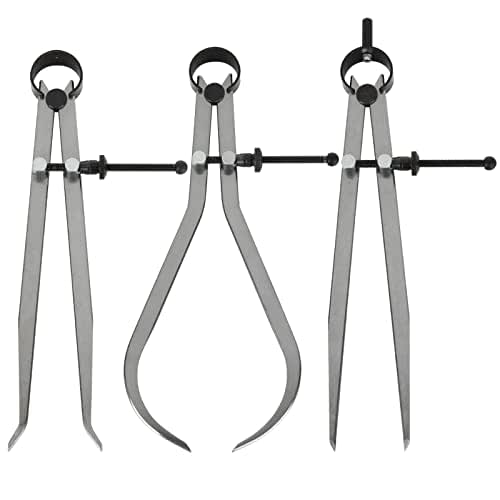 3 Piece Spring Caliper/Divider Set, 8 inches Inside Spring Outside