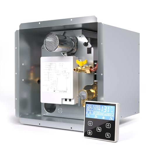 Image of Hillhub RV Tankless Water Heater, 3.9 GPM On-Demand Instant Hot Water Heater for Motorhome Camper, 65,000 BTU Propane with Stable Temperature for Outdoor Shower & Travel Trailers