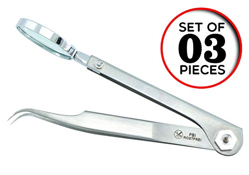 PBI - pinzette per ciglia professionale con lente