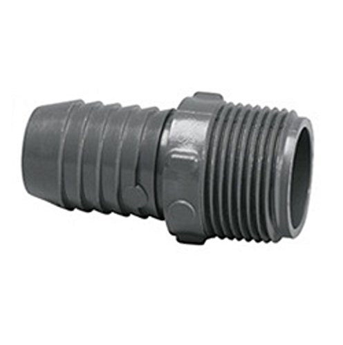 Lasco - 1436-010 Poly Insert Irrigation Fitting, 1 Insert x 1 MPT, Male Adapter, Box of 50