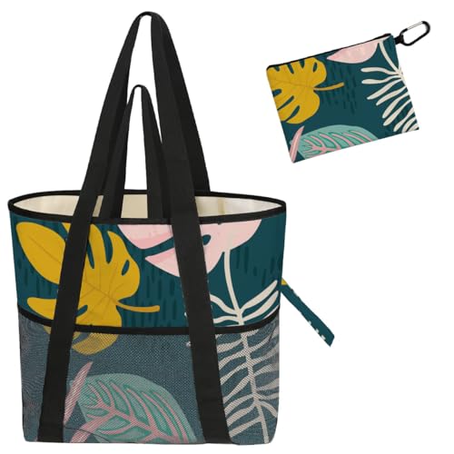 Sandproof Beach Bag with Zipper - 8-Pocket Waterproof Tote for Women & Family | Foldable Travel Swim Bag (Gift-Ready)