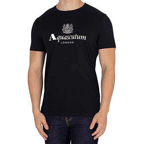 New Fancy Men's Aquascutum Griffin T Shirt Short Sleeve Graphic Logo tee S-4Xl