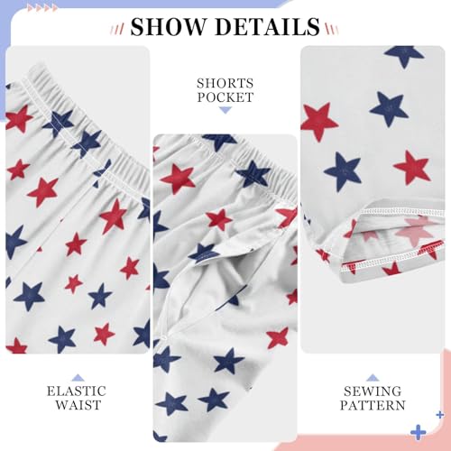 Patriots Stars Boys Long Pants Soft Trousers Elastic Waist Kids Lounge Bottoms with Pockets S-XL4