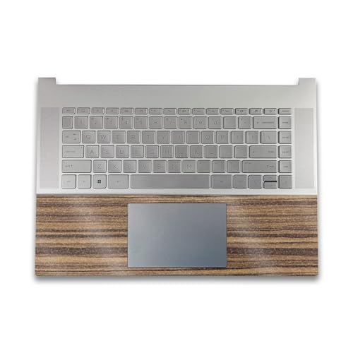 Image of Glossy Glitter Gaming Skin Compatible with HP Envy x360 16 inch (2023) - Dark Zebra Wood - Premium 3M Vinyl Protective Wrap Decal Cover - Easy to Apply | Crafted in The USA by MightySkins