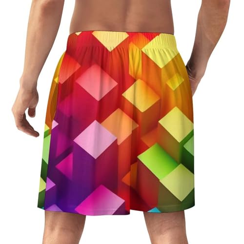 Mens Soft Pajama Shorts, Breathable Comfy Lounge Shorts Elastic Sleep Bottoms Pjs Pants3