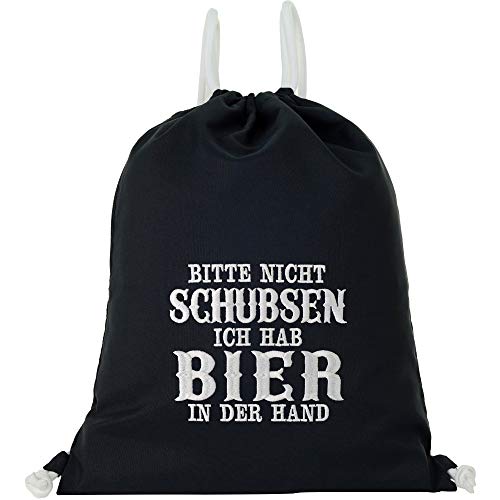 EXPRESS-STICKEREI Turnbeutel mit Spruch Sportbeutel Rucksack lustige Festival Beuteltasche