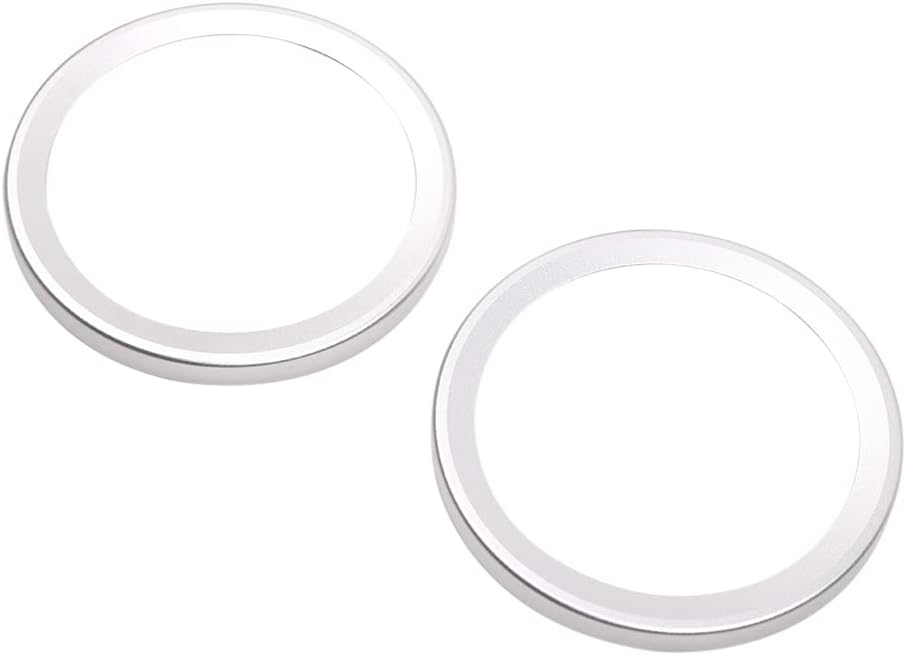 PIUGILH for H2 Car Audio Speaker Rings Anodized Aluminum Rear Seat Loudspeaker Decorations Circle Trims for Hummer H2 2003-2007 (Silver)