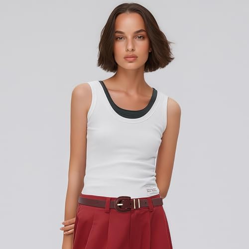 Earnda Skinny Belt for Women Jeans Ladies Thin Waist Belts for Dresses with Faux Leather Covered Buckle2