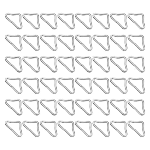 Anneaux triangulaires de trampoline en acier argenté (80 pièces) universels