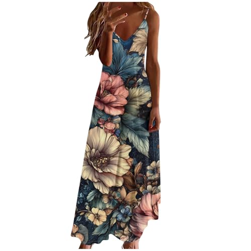 chinese dress ladies Women Floral Spaghetti Strap Sundress Casual Summer Maxi Dress V Neck Sexy  Boho Dresses Trendy Beach Outfits 2026(A- Beige,Small) at Amazon Women's  Clothing store