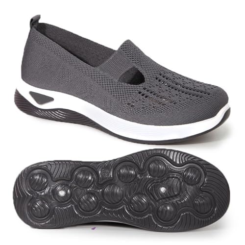 Image of Orthopedic Walking Shoes for Women,2026 New Orthowalkway Womens Shoes,Woven Orthopedic Breathable Walking Sneaker Non-Slip Arch Support Slip on Shoes