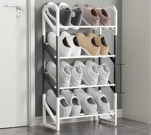 Zapatero compacto – Solución delgada de almacenamiento de zapatos para armarios estrechos, pasillos y esquinas, eficiente para espacios pequeños