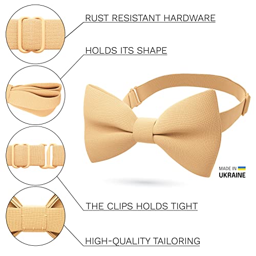 Image of Bow Tie House Mens Bowties Pre-tied Shape Clip on Bowtie Solid Men Formal Wear for kids, baby boys, toddler any age bow ties