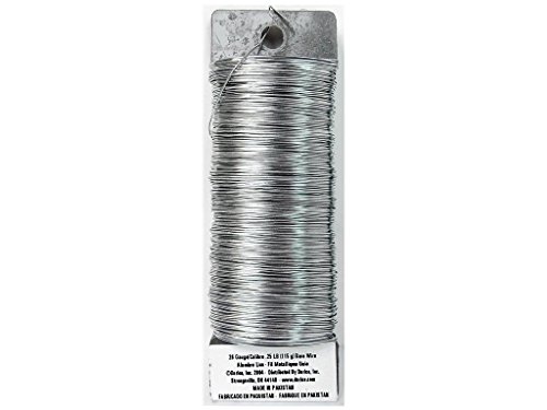Darice®Floral Paddle Wire - 26 gauge - Bare / Silver - 95 yards