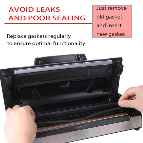 ziHenryDa Foam Replacement Gaskets compatible with Potane Vacuum Sealer Machine,Replacement Gaskets for Potane Vacuum Sealer Machine VS5736 ，2 Foam Replacement Gaskets and 4 Seal Bar Tapes - Thumbnail 4