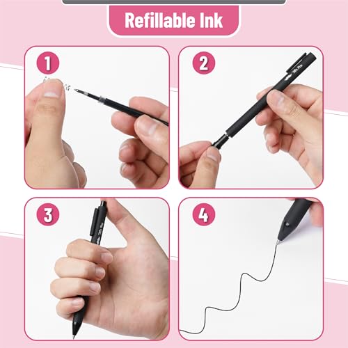 Mr. Pen Bolígrafo Retráctil Gel Pack 8 Tinta Negra miniatura 5