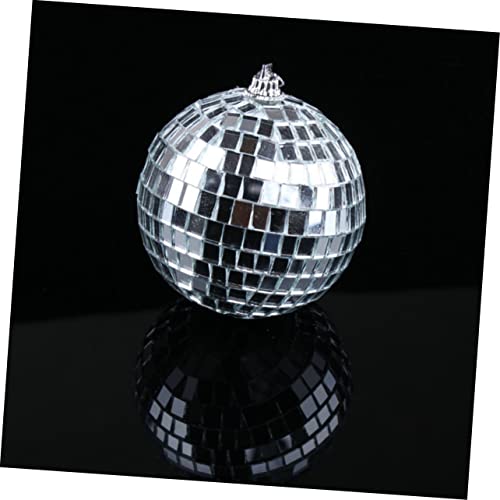 Bola espejada plateada para fiestas, bodas y festivales, decoración para pisos de baile y luces de escenario, 1 unidad miniatura 5