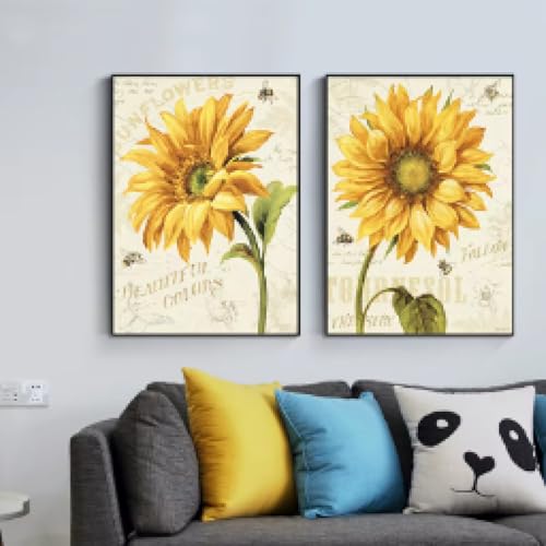 Affiche tournesol jaune grand format poster plante XINBAO