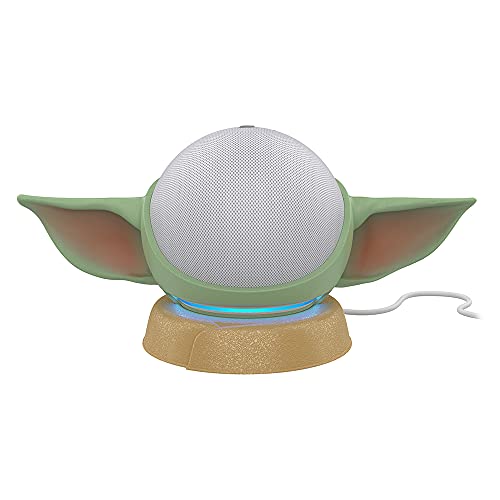 All-new Echo Dot (4th Gen) - Glacier White with All New, Made for Amazon, featuring The Mandalorian Baby GroguTM-inspired Stand for Amazon Echo Dot (4th Gen)