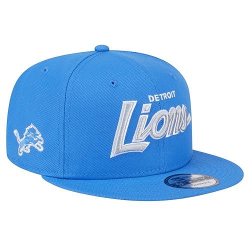 New Era Men's Blue Detroit Lions Main Script 9FIFTY Snapback Hat