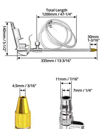 Image of QWORK Spray Gun, Aluminum Pneumatic Air Engine Cleaning Washer Gun Kit Tool, 1 /4 inch