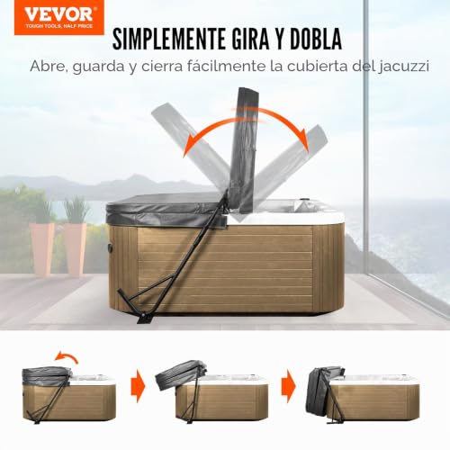 Elevador de Cubierta VEVOR con Altura y Ancho Ajustable para Jacuzzi Rectangular 3