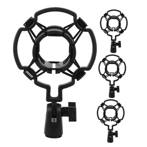 Vaguelly 4Pcs Suspension Holder for Recording Live Streaming and Podcasting Stylish Design Quick Setup Compatible with Various Microphone Stands
