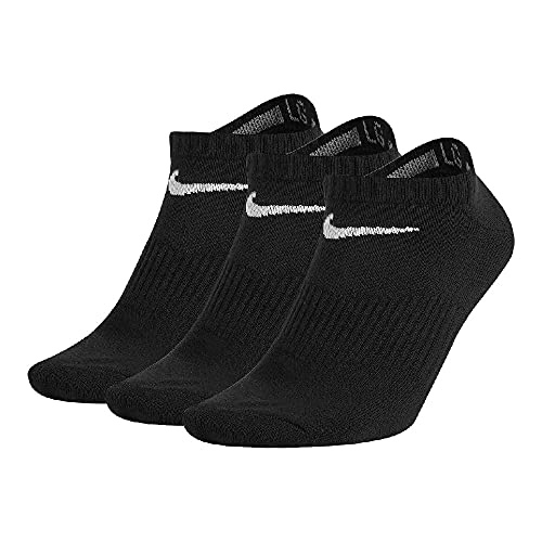 Nike Lightweight No-Show, Calcetines, Hombre, Negro, 38-42, Pack de 3